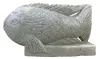  Product image 1 of the product “Lucky“ Fish on base, 60 cm L | Natural stone (Basanit), stonemasonry ”
